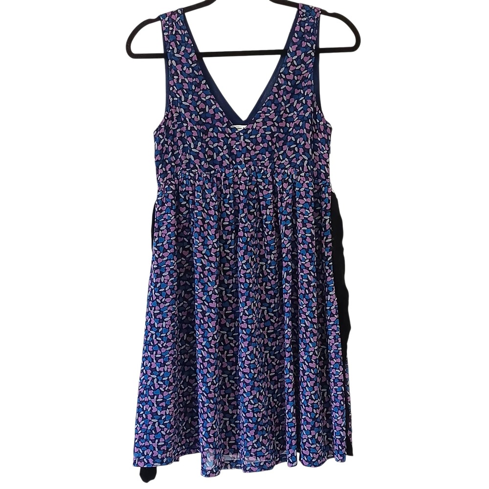American Eagle AE 4 V neck Casual Dress Ladies Hearts Sundress Purple Pummer
